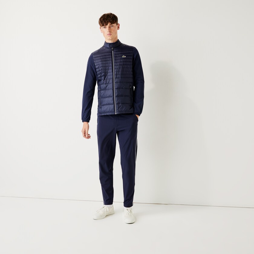 Casacos Lacoste Masculino Azul Marinho Azuis SPORT Lightweight Water-Resistant Quilted Golf IL1-75567A4