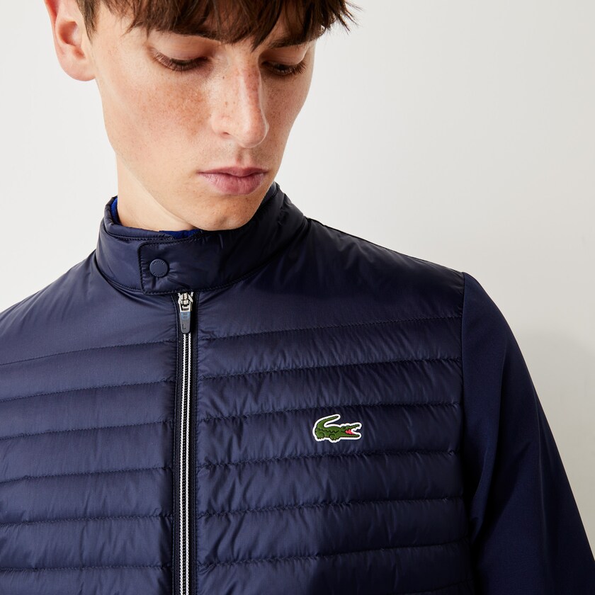 Casacos Lacoste Masculino Azul Marinho Azuis SPORT Lightweight Water-Resistant Quilted Golf IL1-75567A4