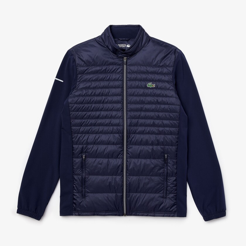 Casacos Lacoste Masculino Azul Marinho Azuis SPORT Lightweight Water-Resistant Quilted Golf IL1-75567A4