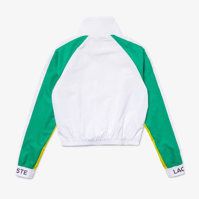 Casacos Lacoste Feminino Branco Verdes Amarelas Azul Marinho Azuis SPORT Water-Resistant Zip Tennis ZK5-59605W2