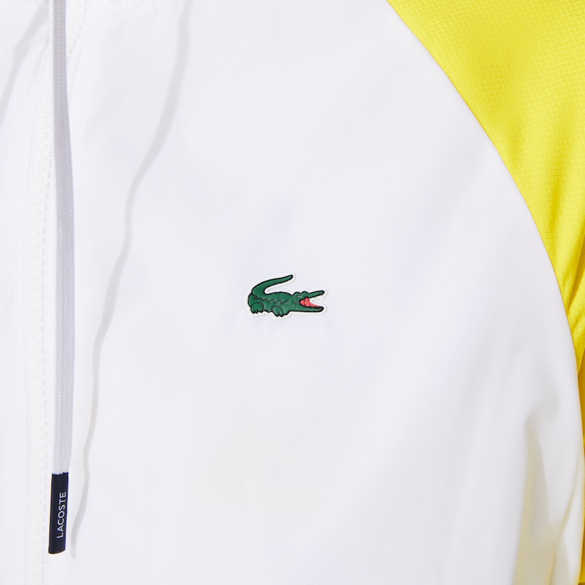 Casacos Lacoste Feminino Branco Verdes Amarelas Azul Marinho Azuis SPORT Water-Resistant Zip Tennis ZK5-59605W2