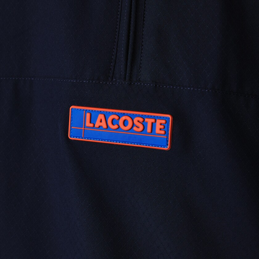 Casacos Lacoste Masculino Azul Marinho Azuis Azuis Vermelhas Amarelas SPORT Zip Neck Lightweight Water-Resistant YY9-02950E4