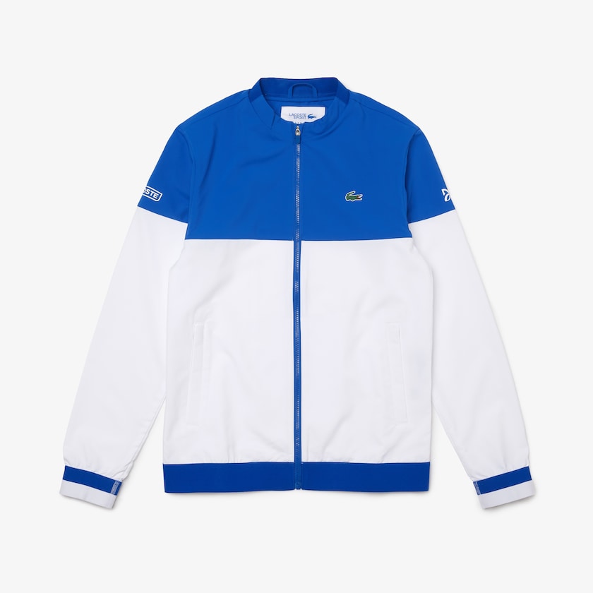 Casacos Lacoste Masculino Branco Azuis SPORT x Novak Djokovic Colorblock Zip JE1-01730V2