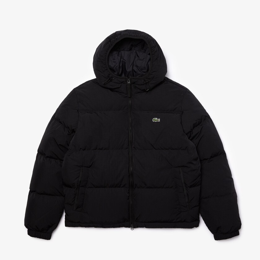 Casacos Lacoste Masculino Pretas Short Lightweight Water-Resistant Puffer MQ3-09650I9