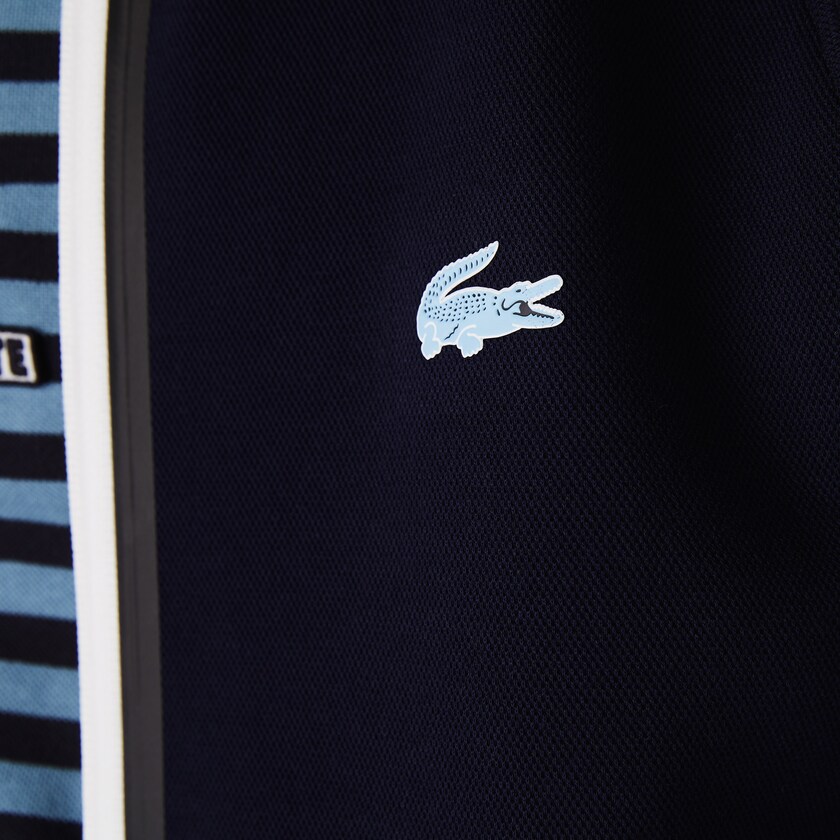 Casacos Lacoste Masculino Azul Marinho Azuis Azuis Stand-Up Collar Reversible Zippered GT4-12561T5
