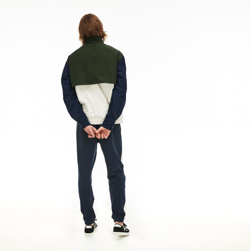 Casacos Lacoste Masculino Branco Caqui Verdes Azul Marinho Azuis Water-Resistant Full-Zip CA4-93609I7