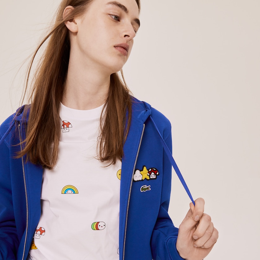 Casacos Lacoste Feminino Azuis x FriendsWithYou Design Zippered LE7-86658S0