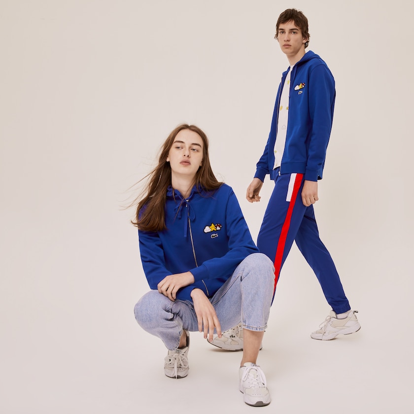 Casacos Lacoste Feminino Azuis x FriendsWithYou Design Zippered LE7-86658S0