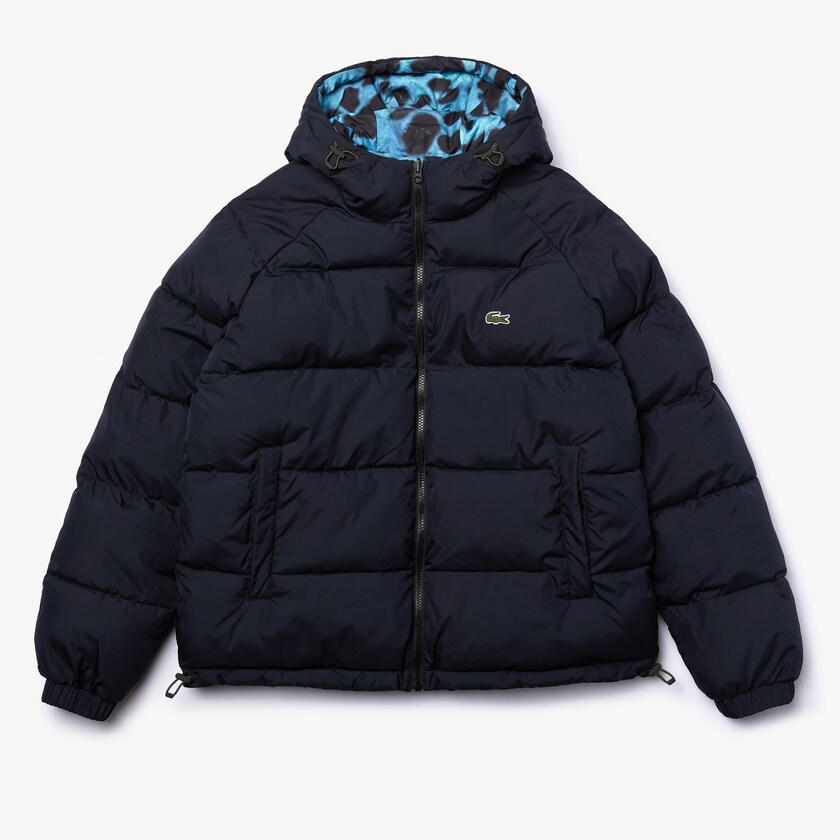 Casacos Lacoste Masculino Branco Azul Marinho Azuis x National Geographic Reversible Quilted Zip FH2-35463I3