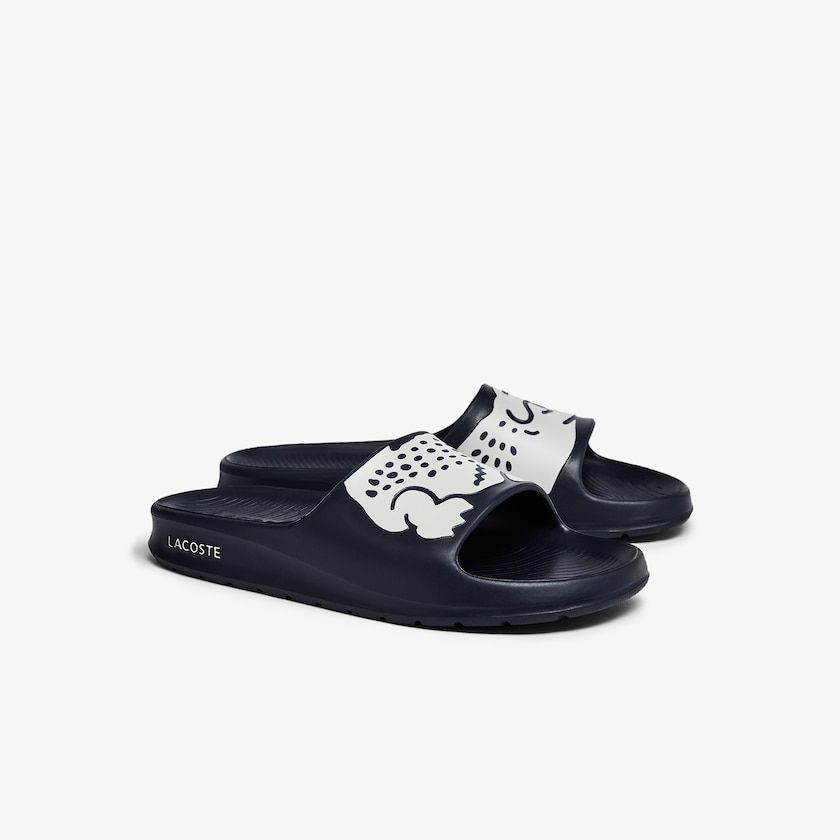Chinelos Lacoste Masculino Azul Marinho Branco Croco 2.0 Synthetic IF4-28152S5