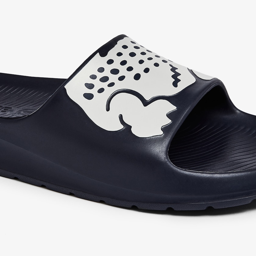 Chinelos Lacoste Masculino Azul Marinho Branco Croco 2.0 Synthetic IF4-28152S5