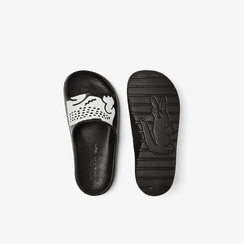 Chinelos Lacoste Feminino Pretas Branco Croco 2.0 Synthetic Print VE2-27562S4