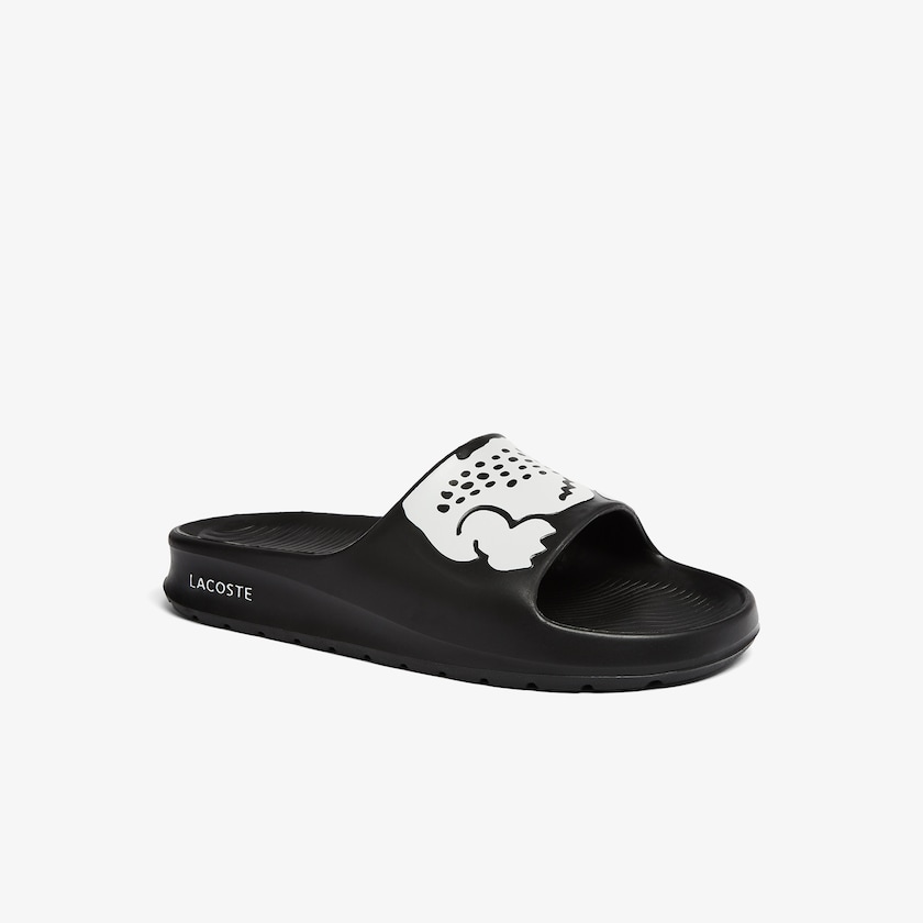 Chinelos Lacoste Feminino Pretas Branco Croco 2.0 Synthetic Print VE2-27562S4