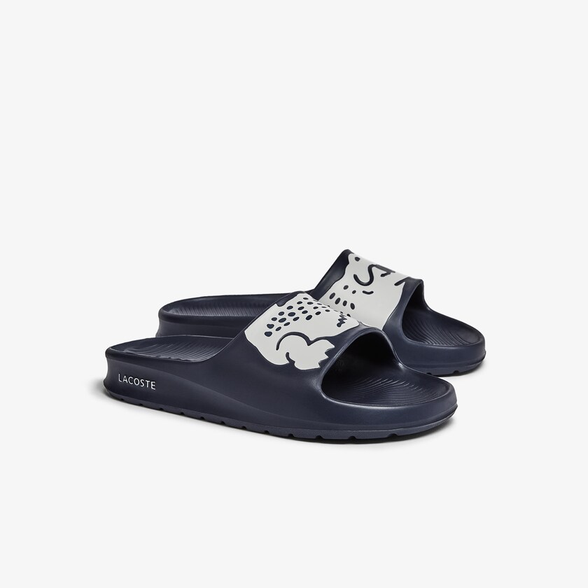 Chinelos Lacoste Feminino Azul Marinho Branco Croco 2.0 Synthetic Print PU2-82018A2