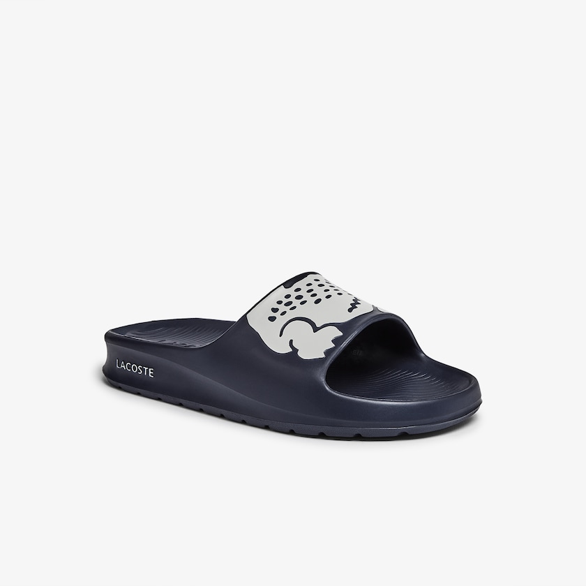 Chinelos Lacoste Feminino Azul Marinho Branco Croco 2.0 Synthetic Print PU2-82018A2