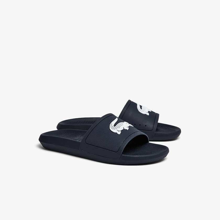 Chinelos Lacoste Masculino Azul Marinho Branco Croco Synthetic JJ4-66206G3