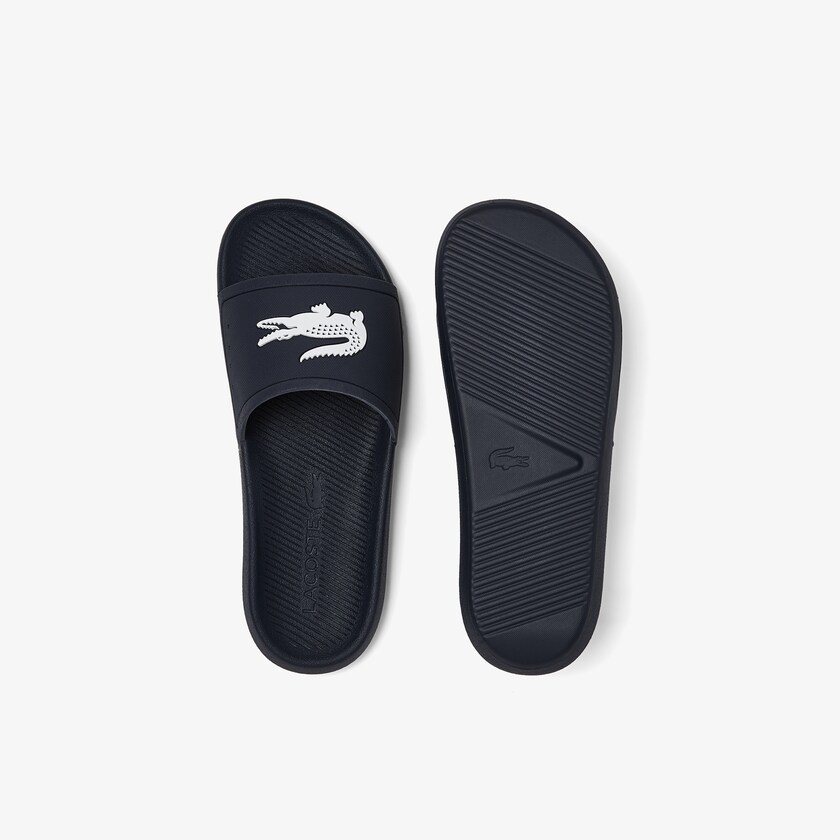 Chinelos Lacoste Masculino Azul Marinho Branco Croco Synthetic JJ4-66206G3