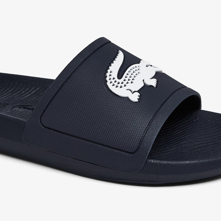 Chinelos Lacoste Masculino Azul Marinho Branco Croco Synthetic JJ4-66206G3