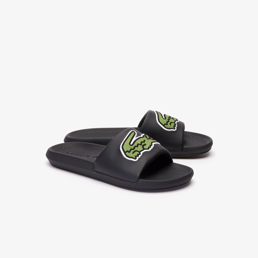 Chinelos Lacoste Masculino Pretas Croco Synthetic YV8-25092T3
