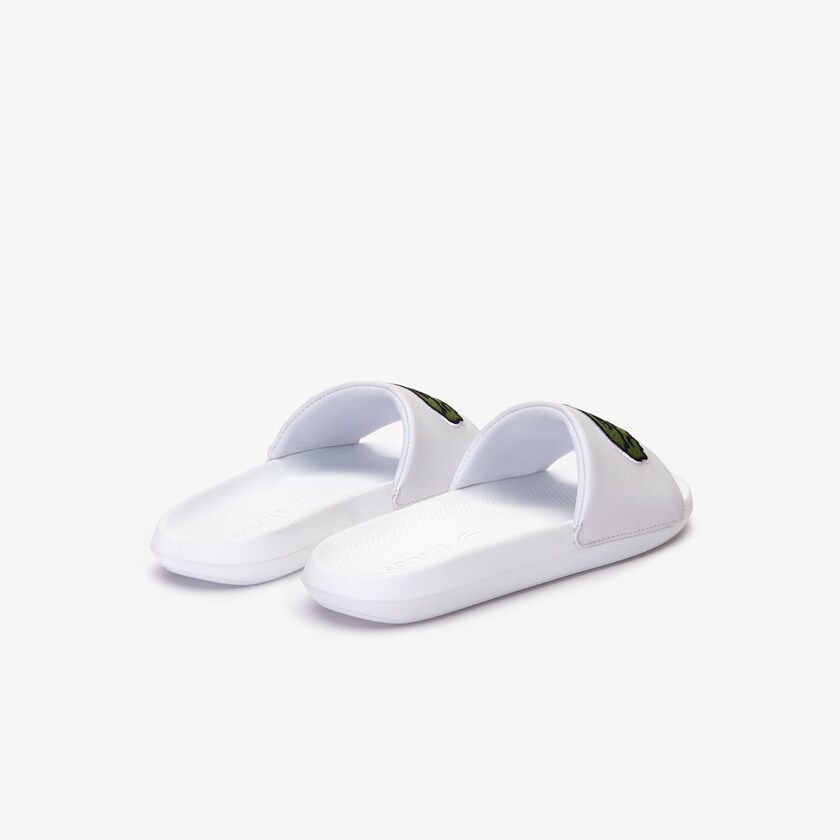 Chinelos Lacoste Masculino Branco Verdes Croco Synthetic RL1-00300Z0