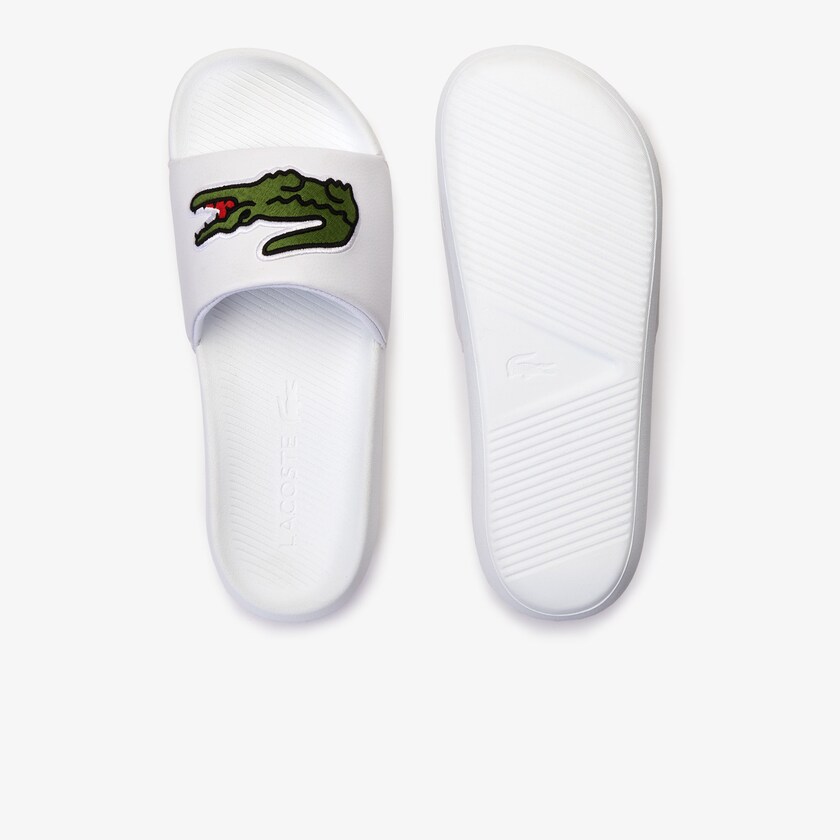 Chinelos Lacoste Masculino Branco Verdes Croco Synthetic RL1-00300Z0