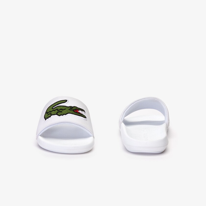Chinelos Lacoste Masculino Branco Verdes Croco Synthetic RL1-00300Z0