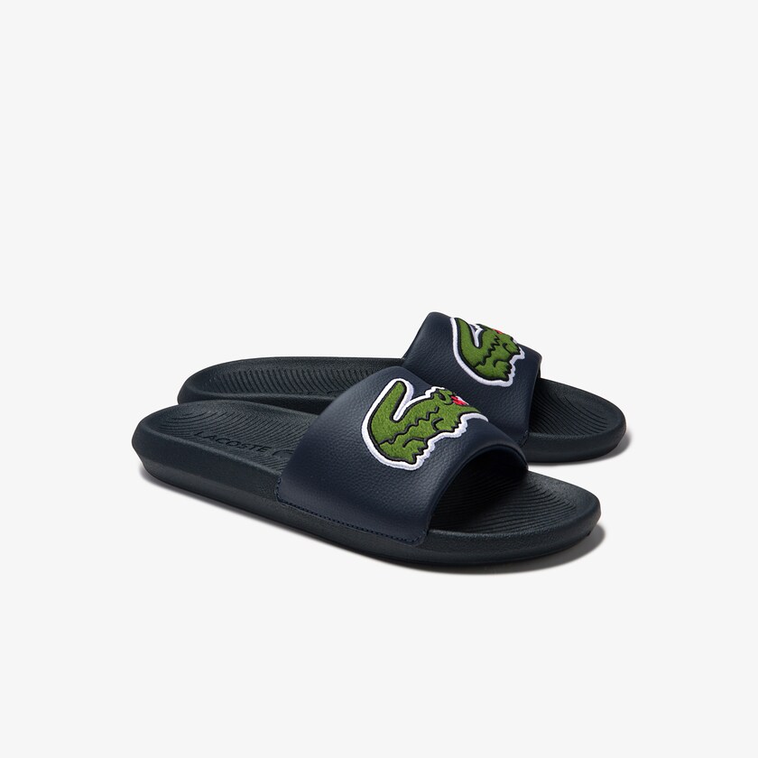 Chinelos Lacoste Masculino Azul Marinho Croco Synthetic and PU SM1-68296N4