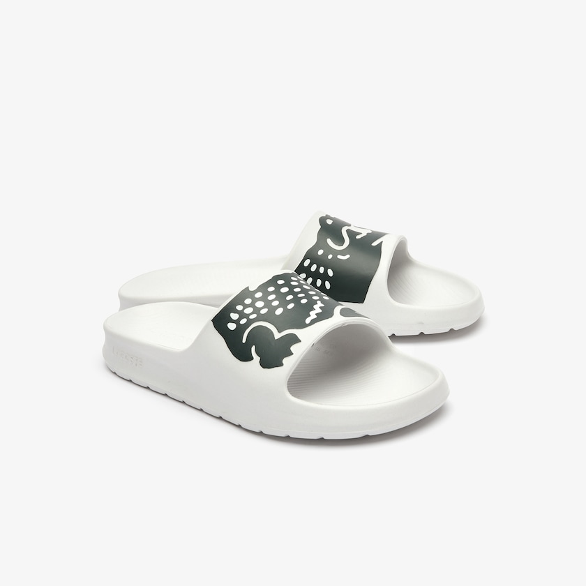 Chinelos Lacoste Masculino Branco Verdes x Ricky Regal Synthetic Crocodile LK6-01150V5