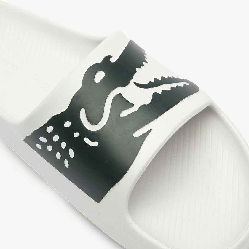 Chinelos Lacoste Masculino Branco Verdes x Ricky Regal Synthetic Crocodile LK6-01150V5