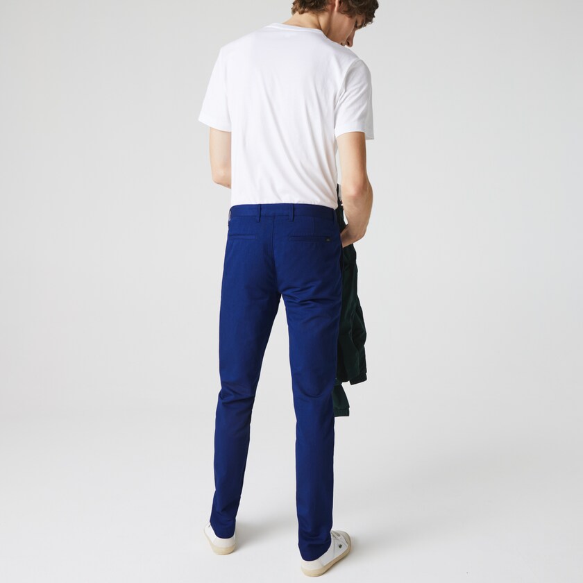 Calças Chino Lacoste Masculino Azul Marinho Azuis Cotton-Linen DC4-91919V6