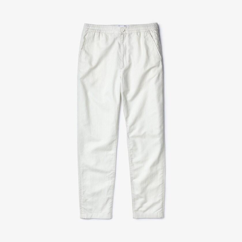 Calças Chino Lacoste Masculino Branco Cinzentas Escuro Fine Striped Cotton- Linen PR5-19261Q4