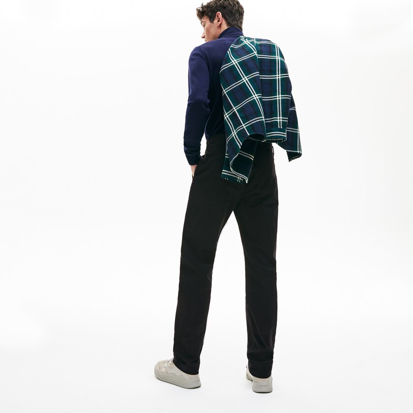 Calças Chino Lacoste Masculino Pretas Regular Fit Stretch Cotton LS5-50665Q2