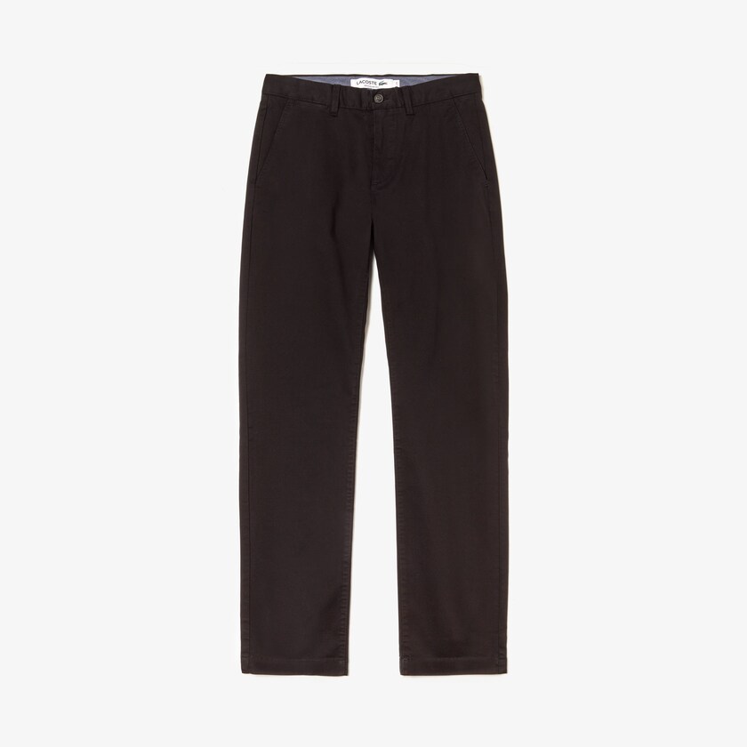 Calças Chino Lacoste Masculino Pretas Regular Fit Stretch Cotton LS5-50665Q2
