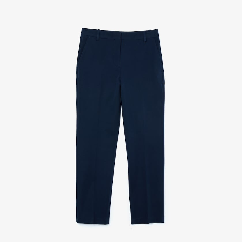 Calças Chino Lacoste Feminino Azul Marinho Azuis Stretch Cotton RR8-64486B5