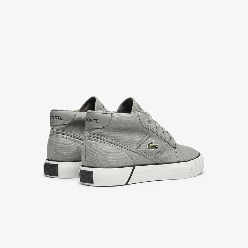Chukkas Sapatos Lacoste Masculino Cinzentas Cinzentas Escuro Gripshot Canvas and Leather LL6-42064G8