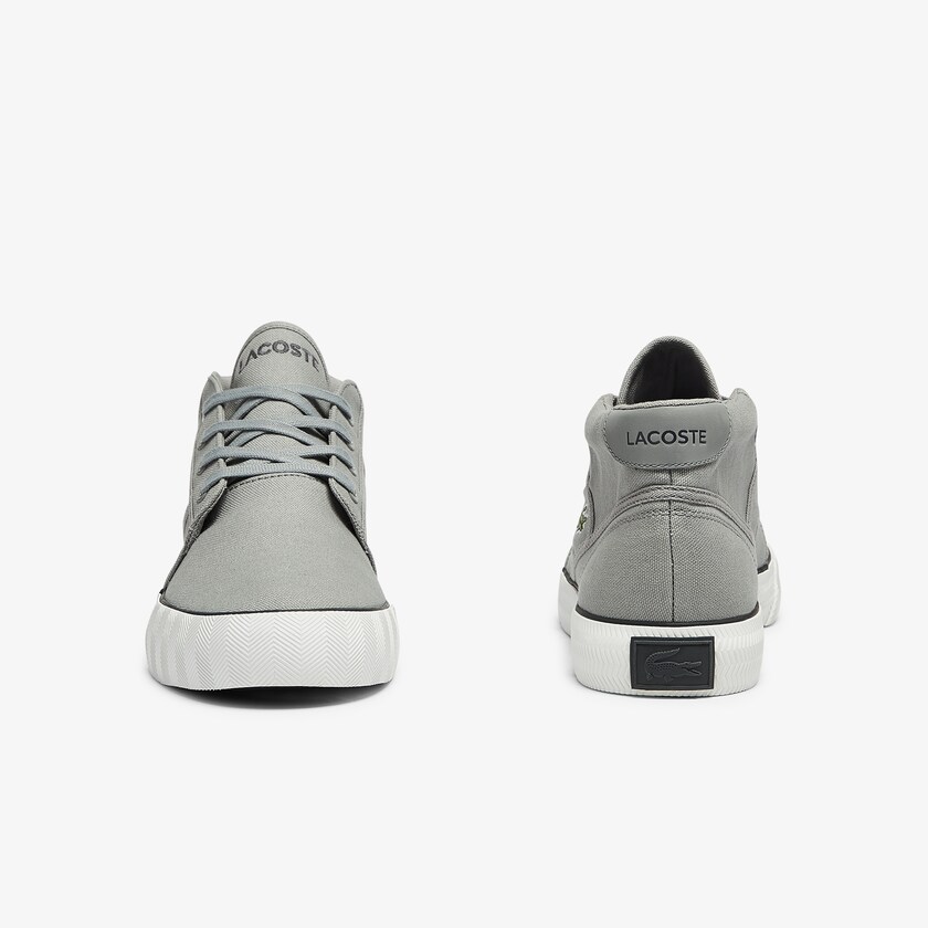Chukkas Sapatos Lacoste Masculino Cinzentas Cinzentas Escuro Gripshot Canvas and Leather LL6-42064G8