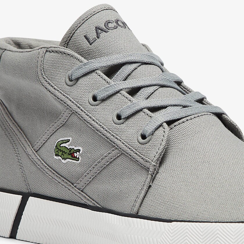 Chukkas Sapatos Lacoste Masculino Cinzentas Cinzentas Escuro Gripshot Canvas and Leather LL6-42064G8