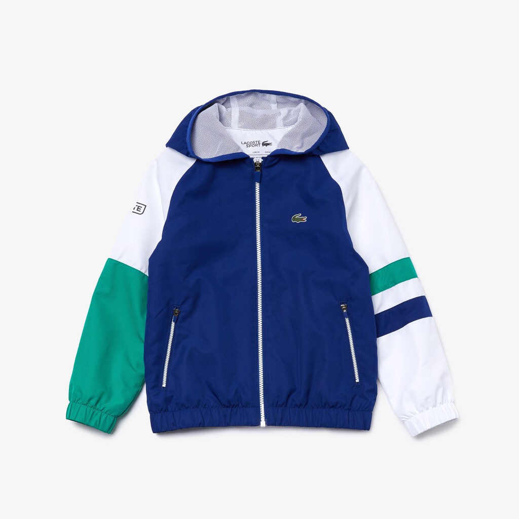 Fatos De Treino Lacoste Criança Azuis Branco Verdes Pretas SPORT Hooded QZ1-52935J9