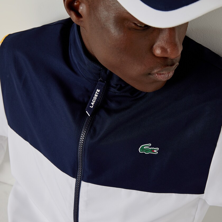 Fatos De Treino Lacoste Masculino Azul Marinho Azuis Branco Amarelas SPORT Lightweight Colorblock FT6-64726H1