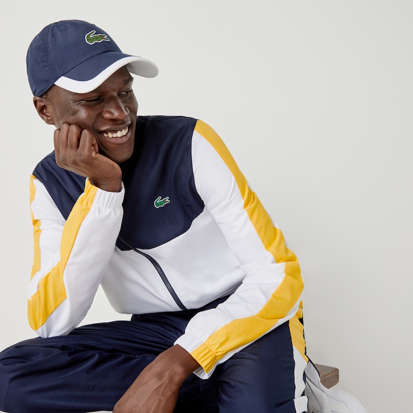 Fatos De Treino Lacoste Masculino Azul Marinho Azuis Branco Amarelas SPORT Lightweight Colorblock FT6-64726H1