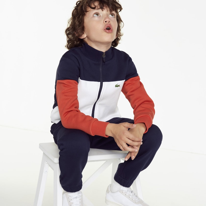 Fatos De Treino Lacoste Criança Azul Marinho Azuis Branco Vermelhas SPORT Tennis PE5-97649R1