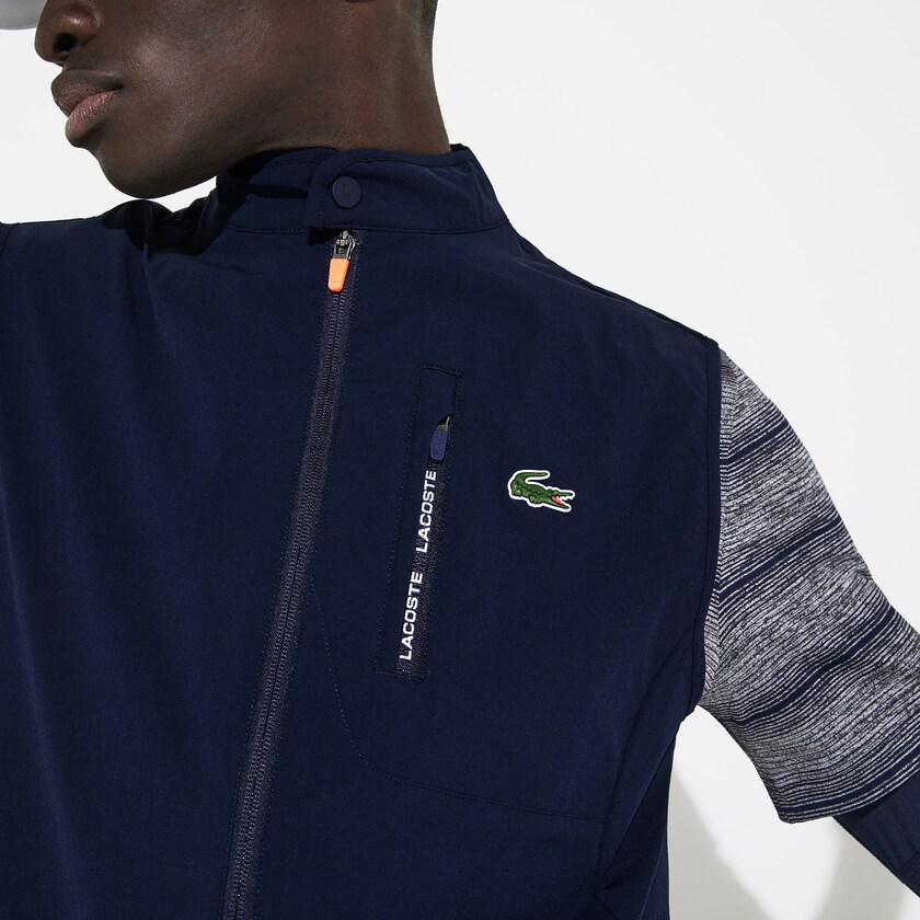 Colete De Golfe Lacoste Masculino Azul Marinho Azuis Vermelhas SPORT Lightweight Water-Resistant MZ8-13471W5