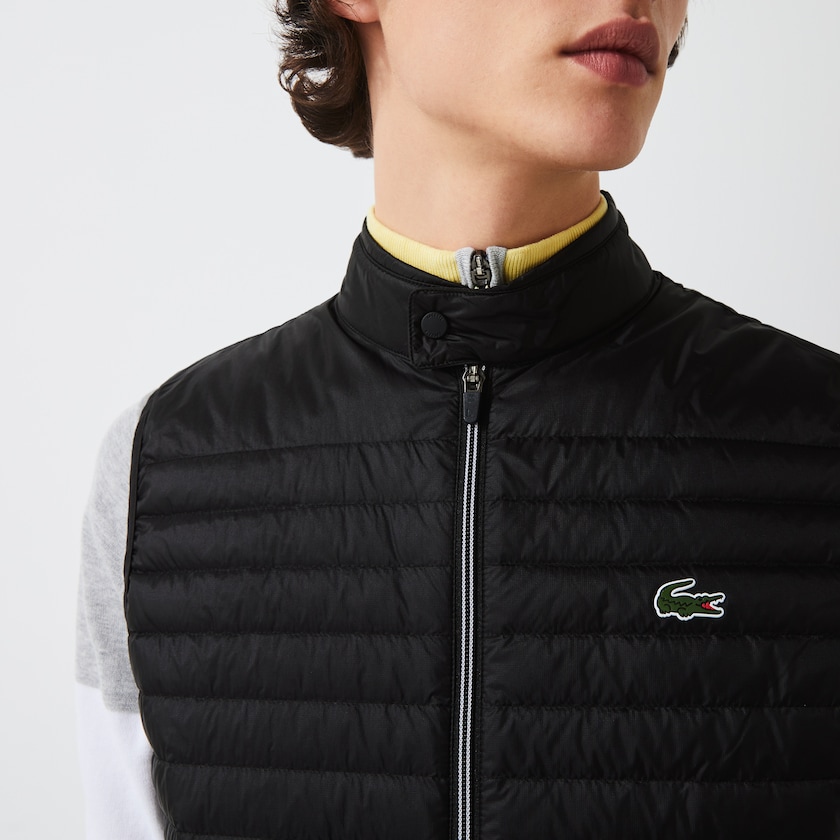 Colete De Golfe Lacoste Masculino Pretas SPORT Lightweight Water-Resistant Quilted NC0-56515U3
