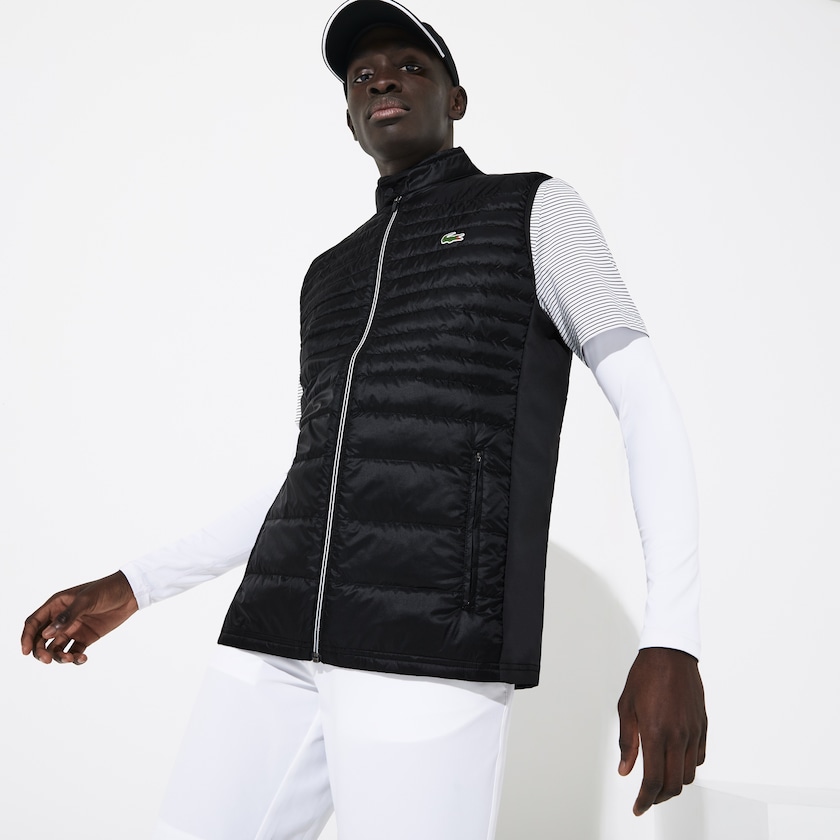 Colete De Golfe Lacoste Masculino Pretas SPORT Lightweight Water-Resistant Quilted NC0-56515U3