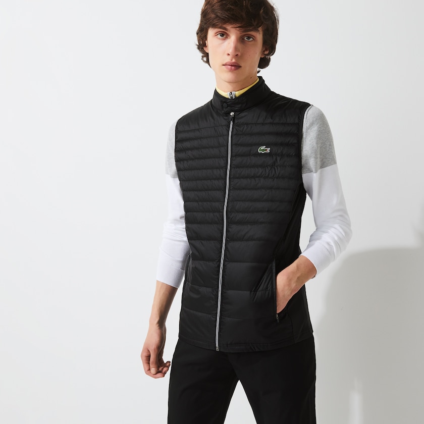 Colete De Golfe Lacoste Masculino Pretas SPORT Lightweight Water-Resistant Quilted NC0-56515U3