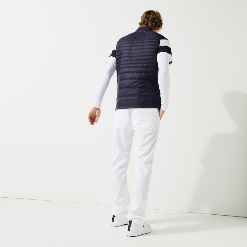 Colete De Golfe Lacoste Masculino Azul Marinho Azuis SPORT Lightweight Water-Resistant Quilted EV2-85738L6