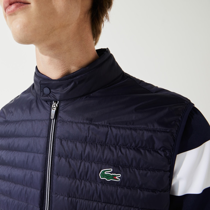 Colete De Golfe Lacoste Masculino Azul Marinho Azuis SPORT Lightweight Water-Resistant Quilted EV2-85738L6
