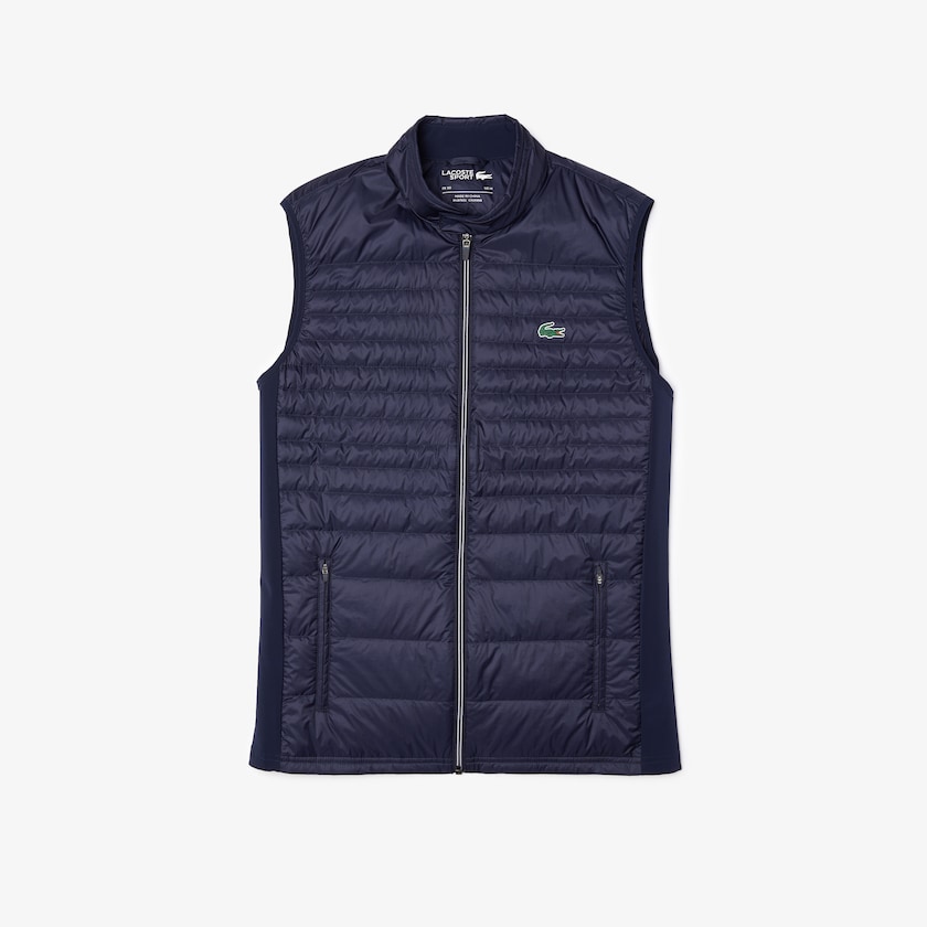 Colete De Golfe Lacoste Masculino Azul Marinho Azuis SPORT Lightweight Water-Resistant Quilted EV2-85738L6