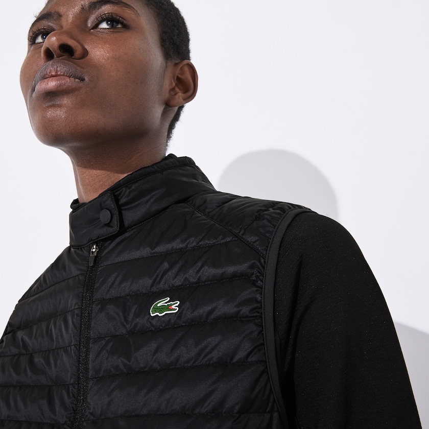 Colete De Golfe Lacoste Feminino Pretas SPORT Water-Resistant Quilted Technical OS8-04190S3