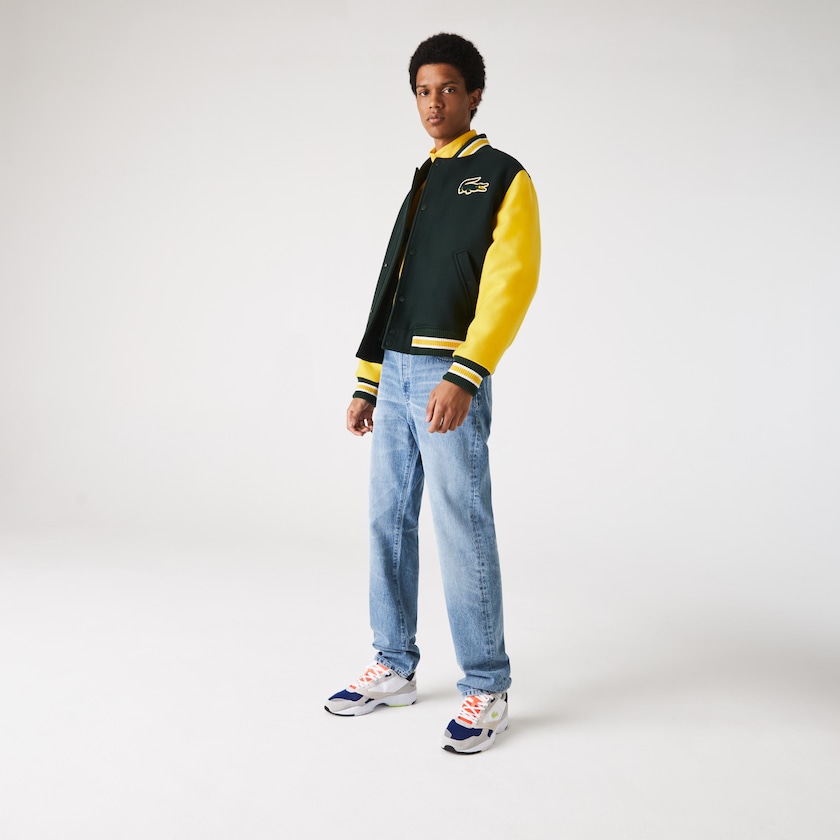 Jeans Lacoste Masculino Branco LIVE Standard Fit Five-Pocketed Faded Cotton PB7-76937A6